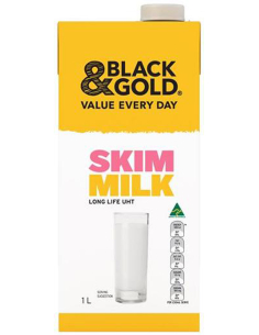 Black & Gold Milk Skim Long Life 1ltr x 1
